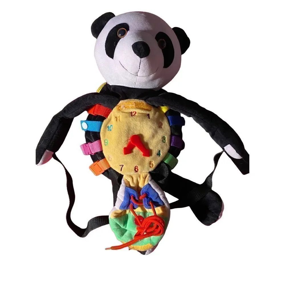 Buckle toys bear activity backpack stuffed animal learning activity
